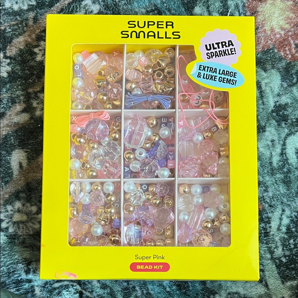 Super Smalls Super Pink Bead Kit - Pink and Gold